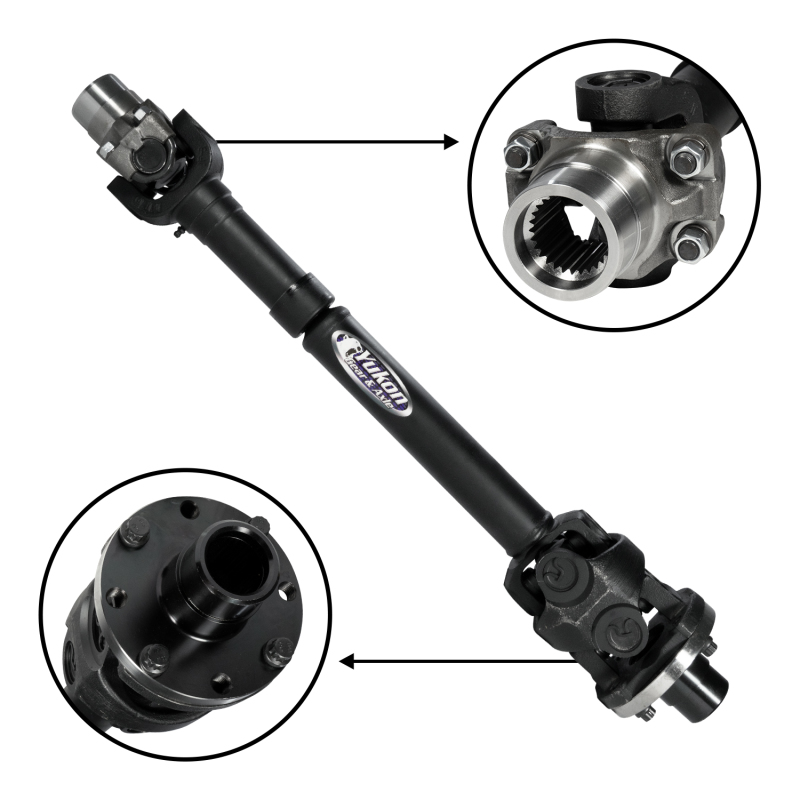 Jeep JL Rubicon Driveshaft - Rear - Yukon Gear & Axle - Performance, 1310-1410 U-Joints, High Strength Steel - `18-`27